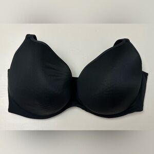 Cacique Lane Bryant Bra Smooth Light Lined Balconette Full Coverage Black 44DDD